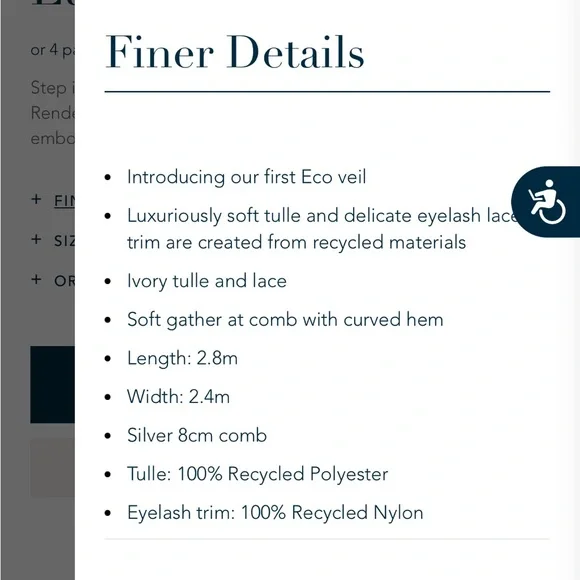 Grace Loves Lace Lumi Veil - Picture 5 of 6